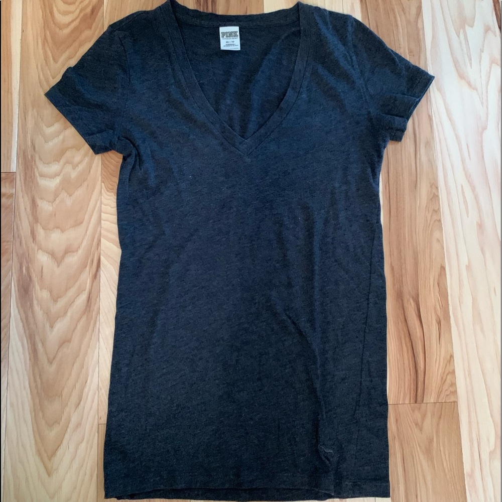 VS PINK dark grey v-neck
